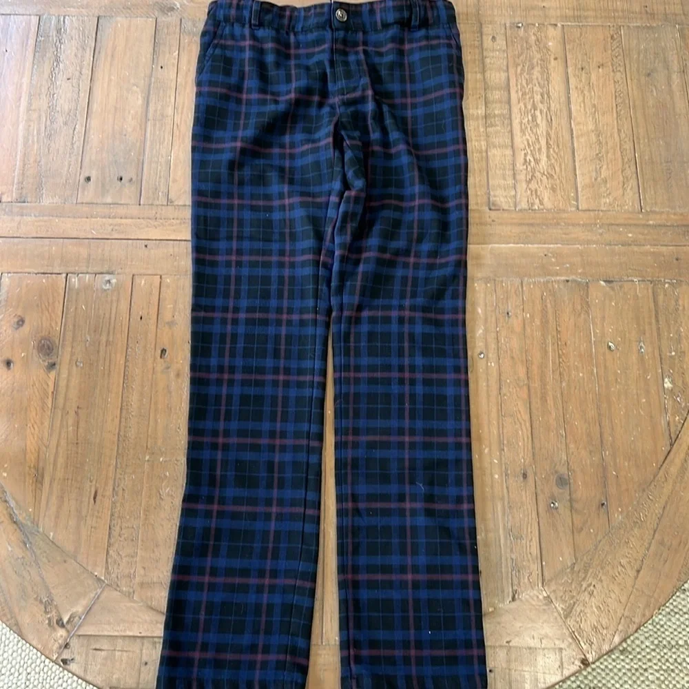 Jacadi plaid straight leg pants